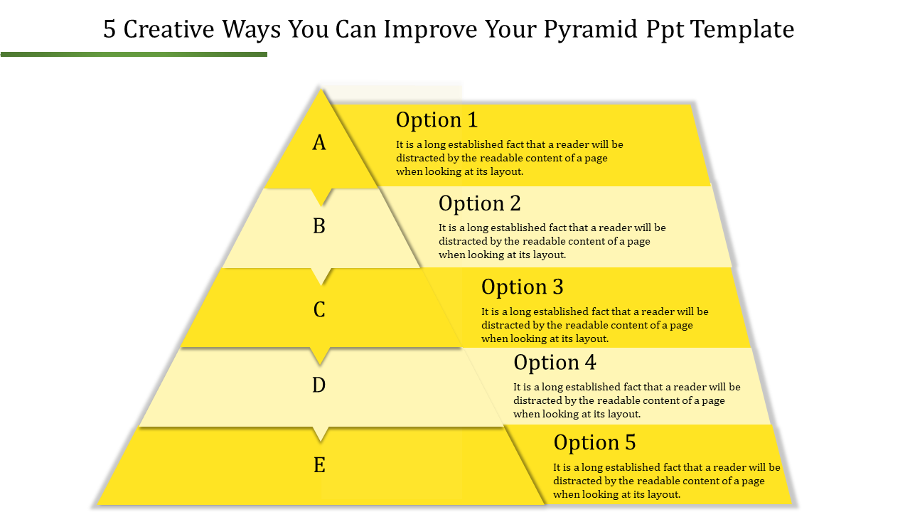 Free - Yellow Color-Pyramid PPT Template Presentation
